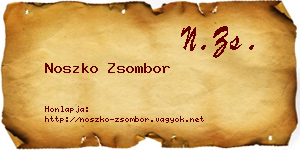 Noszko Zsombor névjegykártya